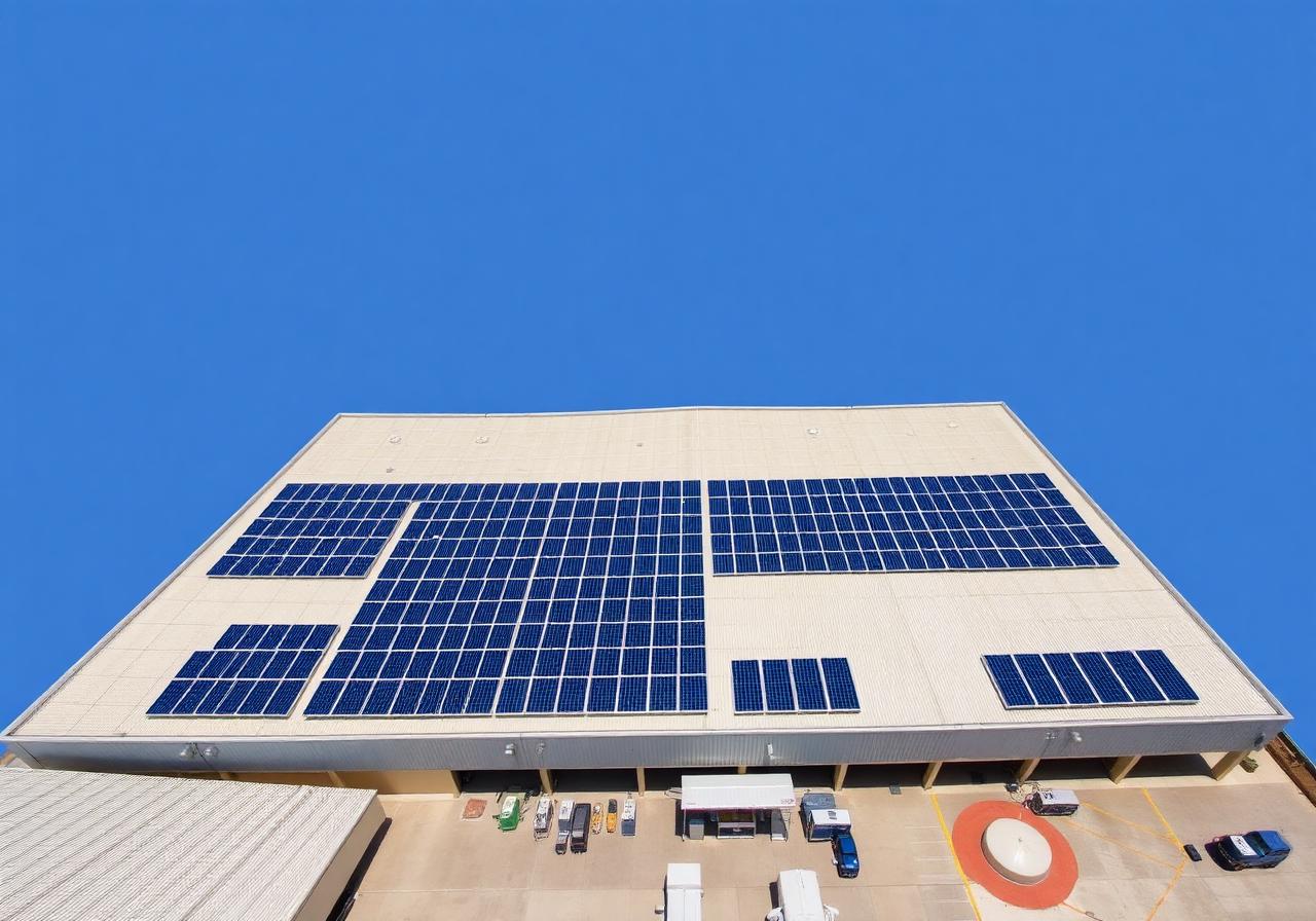 Commercial rooftop solar installation